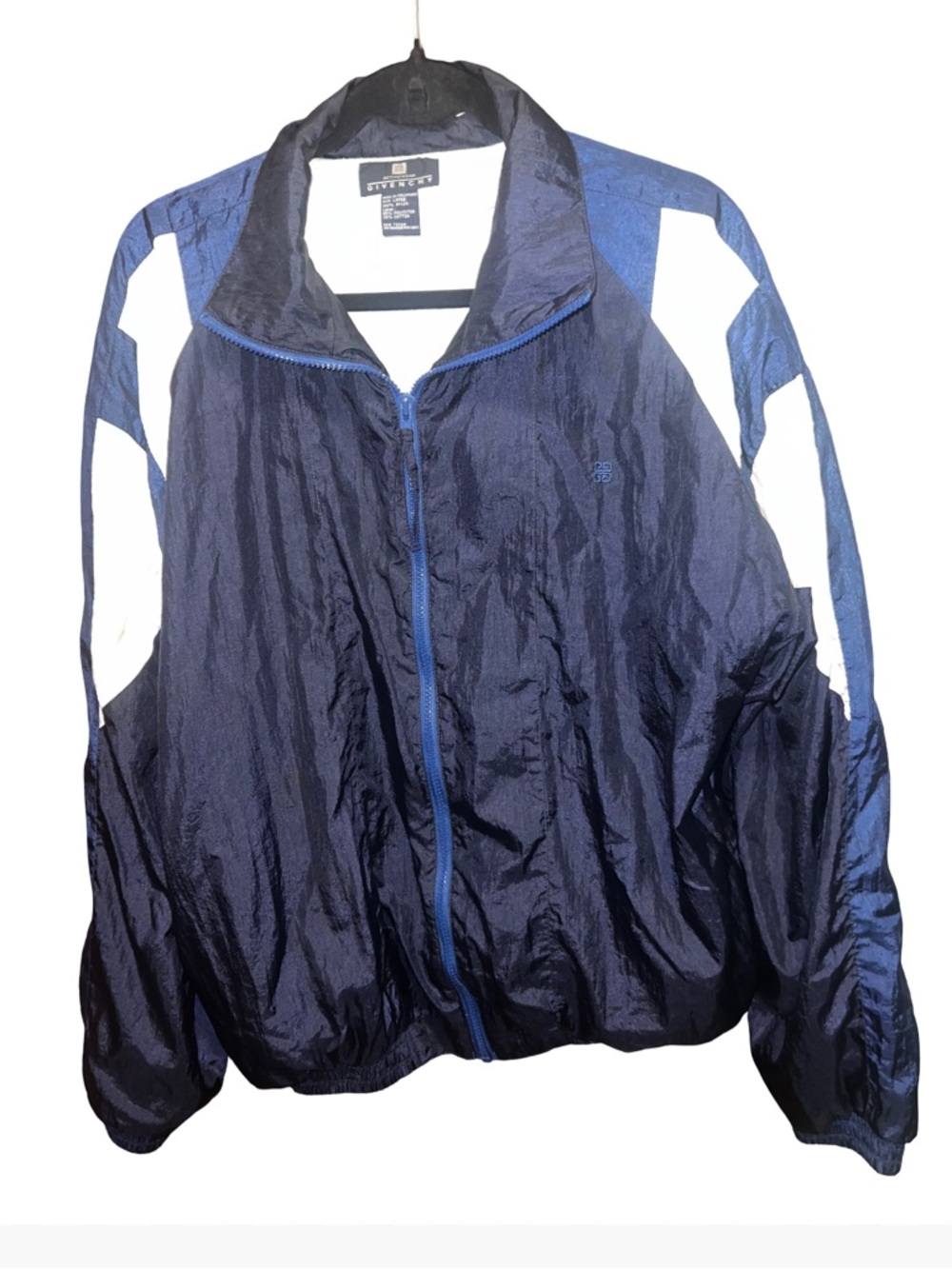 Givenchy activewear blue and white jacket size large
